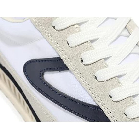Tretorn Womens Rawlins Sneakers Lace-Up Casual Tennis Shoes,White Navy,9 - Picture 3 of 4
